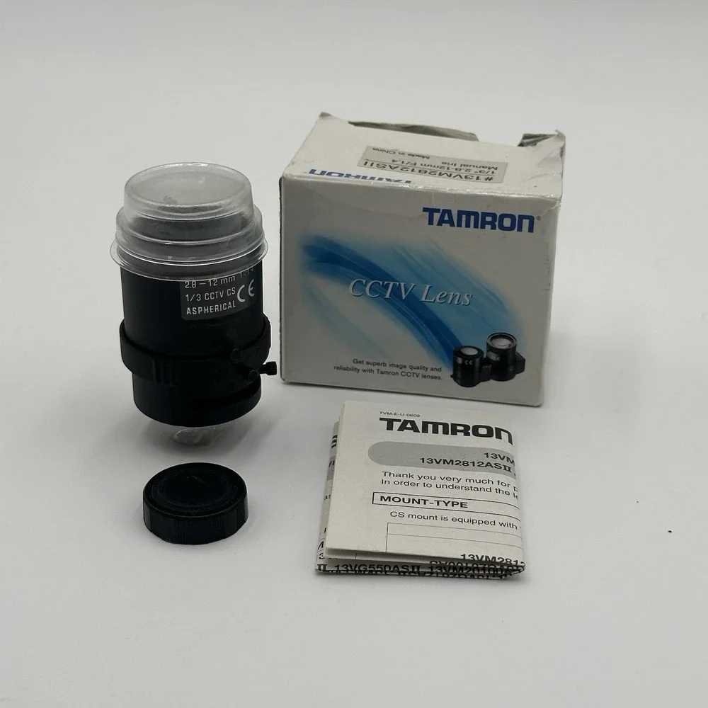 Tamron Camera Lens 2.8-12MM 1:1.4 1/3 CCTV CS Aspherical w/ Box & Manual